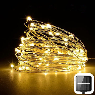 Guirnalda Solar de 200 LED con Alambre de Cobre - Image 10