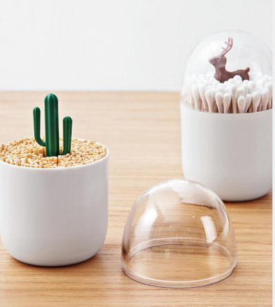 Organizador Elegante para Palillos y Algodón