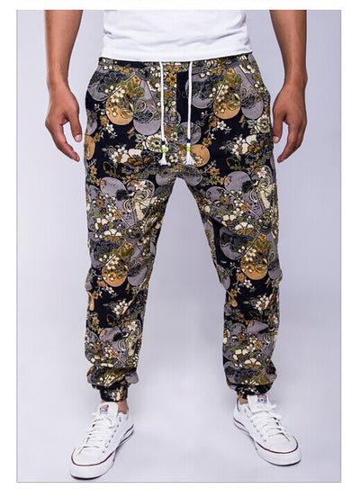 Pantalones Casuales de Algodón y Cáñamo con Estampado Étnico - Image 5