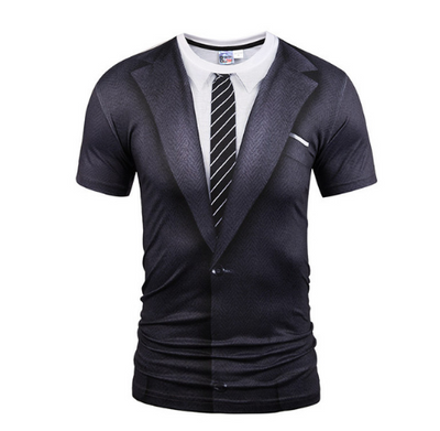 Chaleco Hip Hop Falso con Camiseta Slim Fit Manga Corta para Hombre - Image 15
