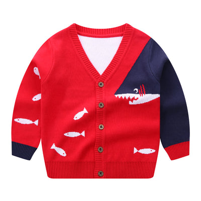 Suéter con Cuello en V para Niños - Diseño Pececitos - Image 12