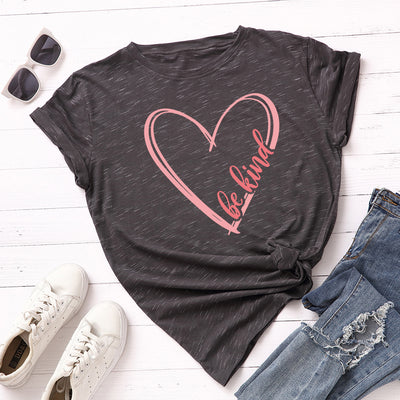 Playera Holgada para Mujer con Corazón y Cuello Redondo - Image 24