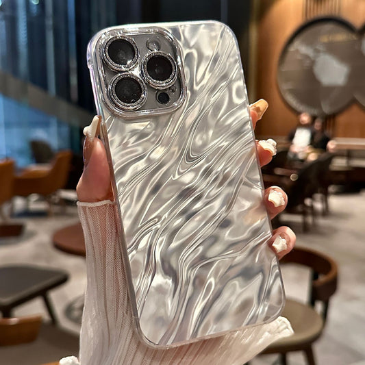 Funda Celular Efecto Agua con Brillo y Diseño Minimalista
