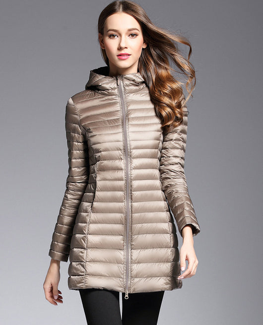 Chaqueta Acolchada Ligera de Plumón para Mujer