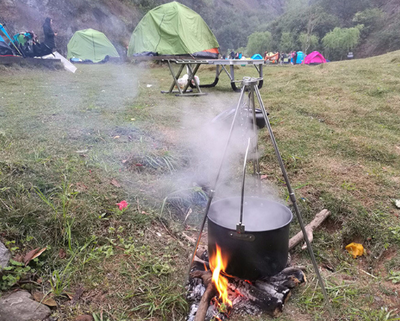 Trípode de Aluminio para Camping - Soporte Colgante de Ollas para Fogata - Image 6