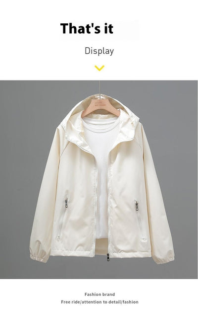 Chaqueta Hoodie Suelta Cropped Talla Grande Mujer - Ligera y Casual - Image 20