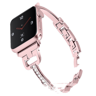 Correa Metálica Diamantada D-Shape Compatible con Apple Watch - Image 5