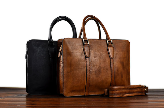 Bolso de Cuero Curtido al Vegetal Estilo Retro Horizontal para Hombre - Image 8