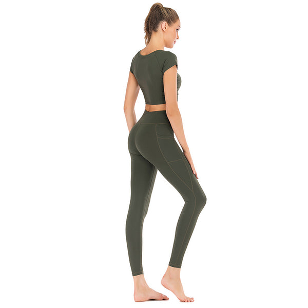 Conjunto de Ropa Yoga con Bolsillos para Mujer - Image 4