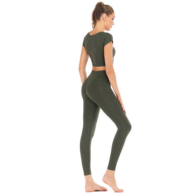 Conjunto de Ropa Yoga con Bolsillos para Mujer - Image 4