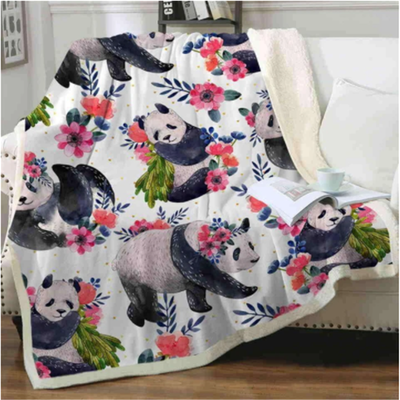 Manta de Franela Serie Panda - Calidez y Confort