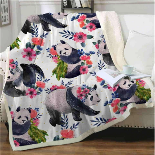 Manta de Franela Serie Panda - Calidez y Confort