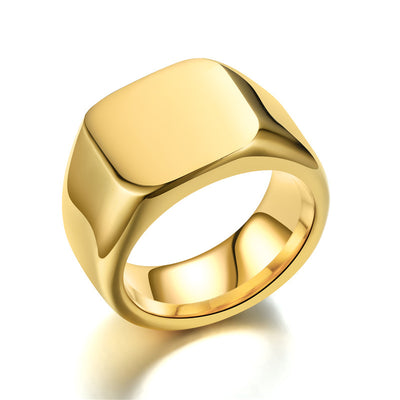Anillo de Acero Inoxidable Liso Diseño Vintage - Image 5