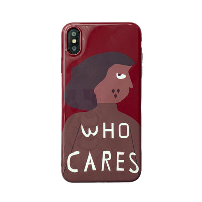 Funda para Celular Han Feng Rojo Vino Personalidad Chica
