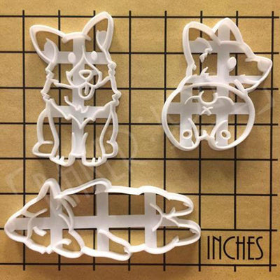 Set de Cortadores de Galletas con Forma de Corgi