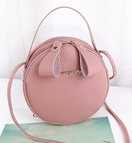 Bolso Bandolera Redondo de Cuero para Mujer - Cartera Messenger Circular - Image 6