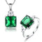 Anillo Colgante de Plata Esterlina con Esmeralda Nano