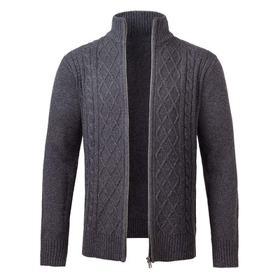 Cardigan de cuello alto con cierre y mangas largas - Image 5
