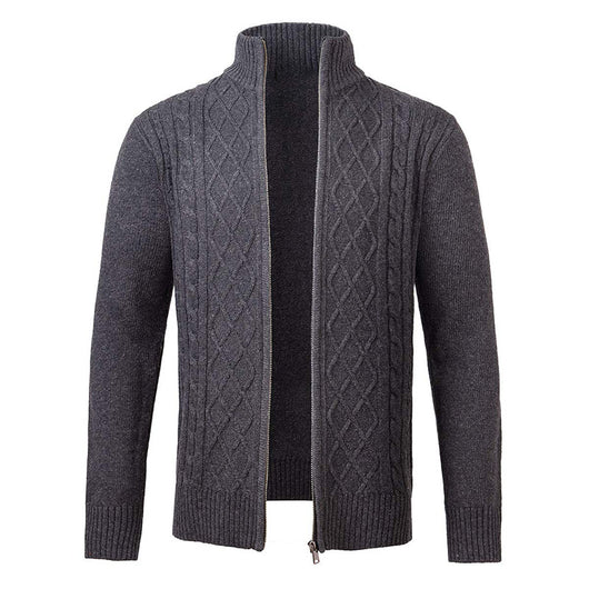 Cardigan de cuello alto con cierre y mangas largas - Image 5