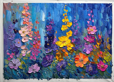 Cuadro Abstracto Flores 3D Óleo Texturizado - Arte Moderno para Decoración del Hogar - Image 7