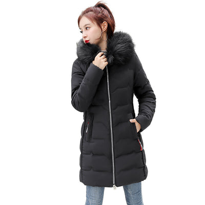 Chaqueta de Plumas con Cuello de Pelaje para Mujer - Image 14