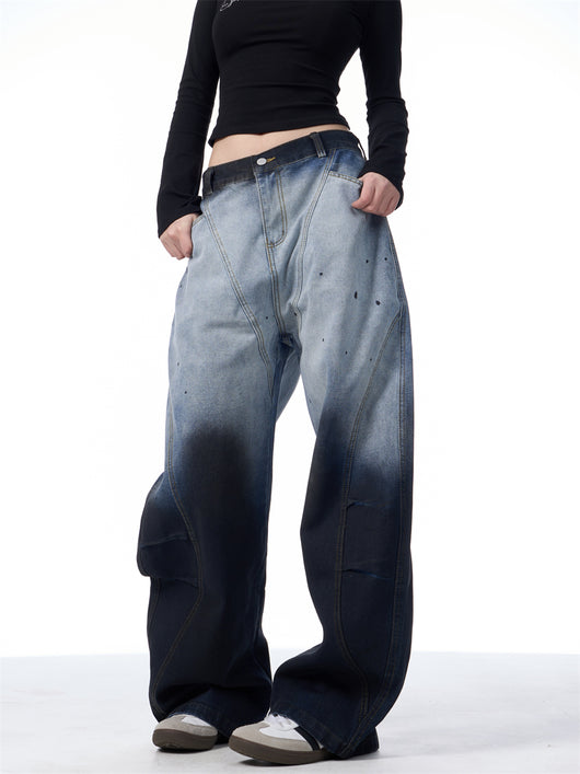 Pantalones Anchos Tie-Dye Degradado para Mujer - Image 18