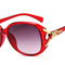 2021 new fashion fox head sunglasses ladies big box sunglasses Claret