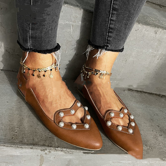 Zapatos Planos Elegantes para Mujer con Punta Afilada y Detalles de Cristal - Image 9