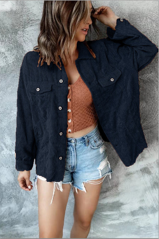 Blusa Casual para Mujer con Cuello Solapa y Detalles en Contraste - Image 4