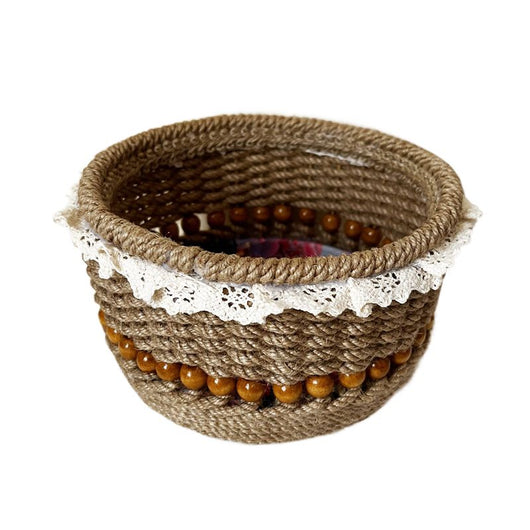 Cesta de Almacenamiento Tejida a Mano - Diseño Retro Minimalista - Image 10