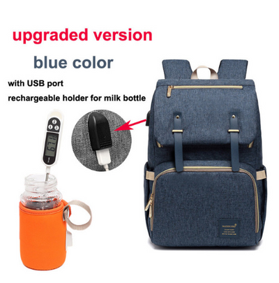 Mochila Maternal Térmica Impermeable con Carga USB y Calentador de Biberones - Image 23