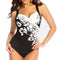 Traje de Baño Enterizo Clásico Negro y Blanco