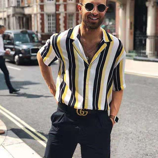 Camisa Casual de Hombre a Rayas con Botones - Image 2