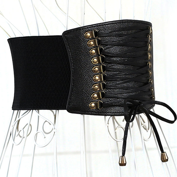 Cinturón Ancho Elástico con Flecos - Accesorio de Moda Europeo Americano