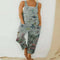 Mono Suelto con Estampado de Mariposas y Tirantes para Mujer Talla Grande