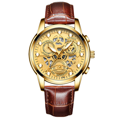 Reloj de Cuarzo Hueco para Hombre - Diseño Fashion Negro - Image 8