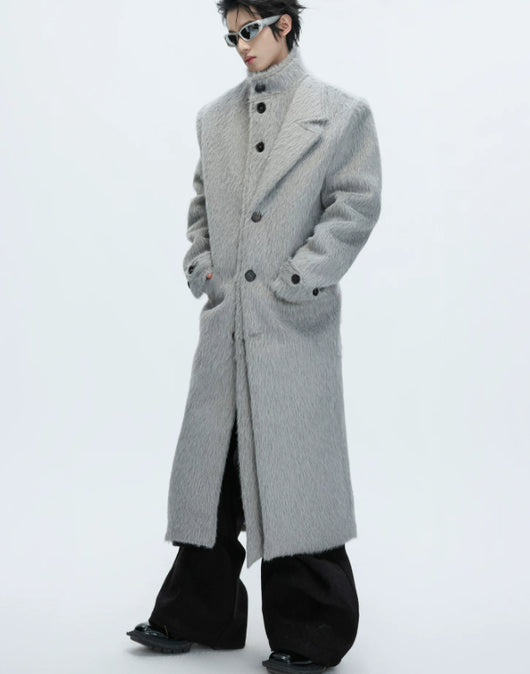 Abrigo Trench de Alpaca y Lana Sintética - Elegancia Minimalista - Image 6