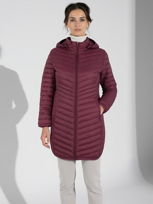Chaqueta Acolchada de Algodón para Invierno - Colores Sólidos - Image 8
