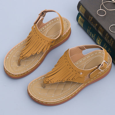 Sandalias de Playa Mujer con Corte Romano y Diseño Cuña - Image 3