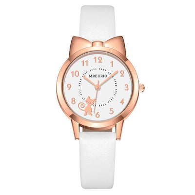 Reloj de Pulsera con Diseño de Gatita Adorable y Moño - Image 5