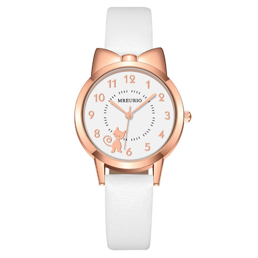 Reloj de Pulsera con Diseño de Gatita Adorable y Moño - Image 5