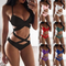 Bikini Negro y Blanco Abierto para Mujer - Traje de Baño Moderno