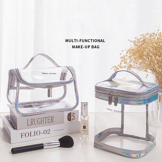 Bolsa de Cosméticos Transparente de Gran Capacidad Impermeable