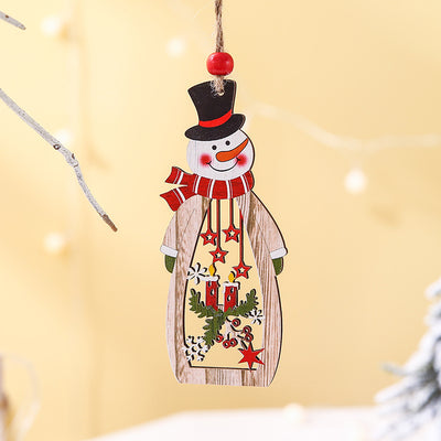Adorno Navideño Colgante Hueco de Madera - Image 11