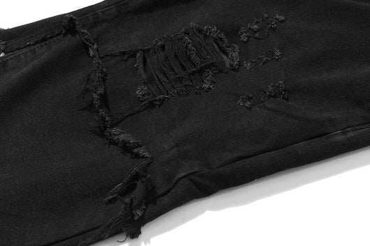 Shorts de Mezclilla Rotos Rectos para Hombre - Image 5
