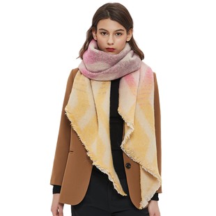 Chal Cálido Mujer Tejido Jacquard Combinado Otoño Invierno XINGX - Image 22