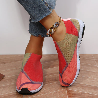 Tenis Casuales para Mujer con Tejido Volador y Bloques de Color - Image 13