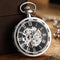 Reloj de Bolsillo Dorado Transparente con Diseño Hueco
