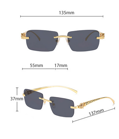 Gafas de Sol Cuadradas sin Marco para Hombre y Mujer - Image 7