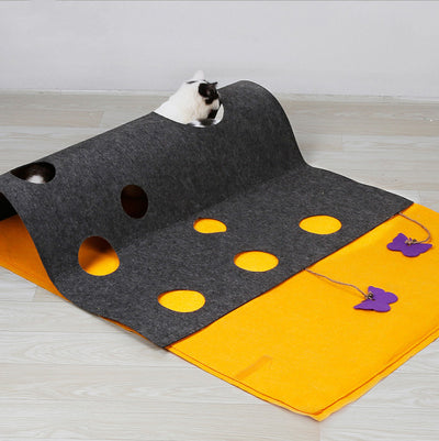 Túnel de Juego Interactivo con Tapete Puzzle para Gatos - Image 4
